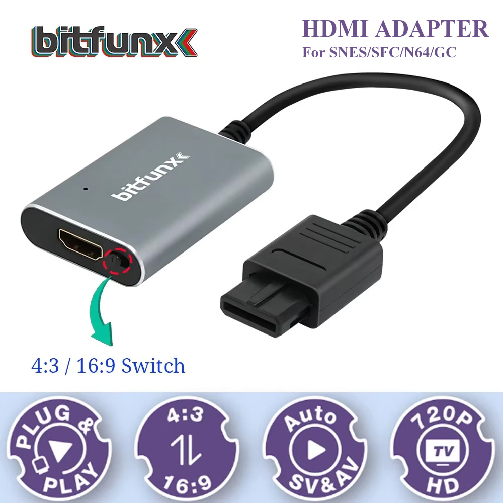 Gaming Console With Tv - Bitfunx 720P Svideo / AV zu