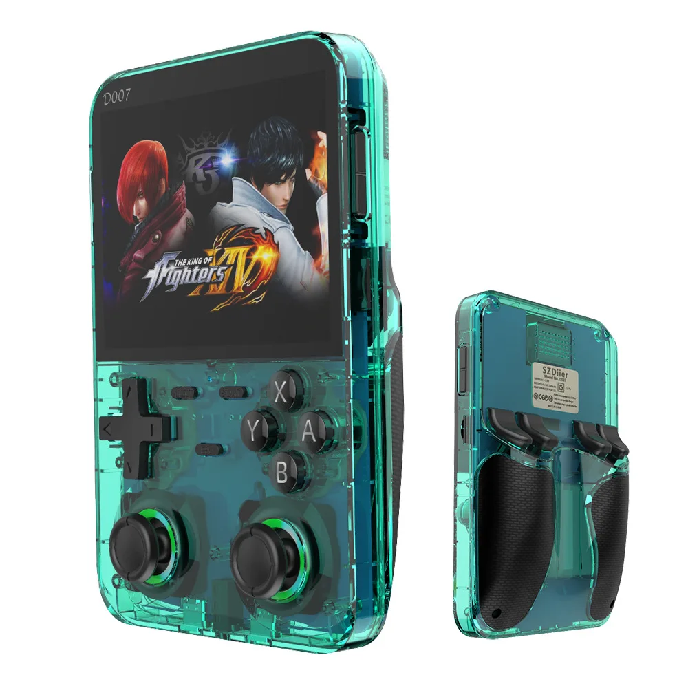 Handheld Gaming Console - D007 Tragbare Videospielkonsolen 3,5-Zoll-IPS-Bildschirm Handheld-Game-Player Open-Source-System