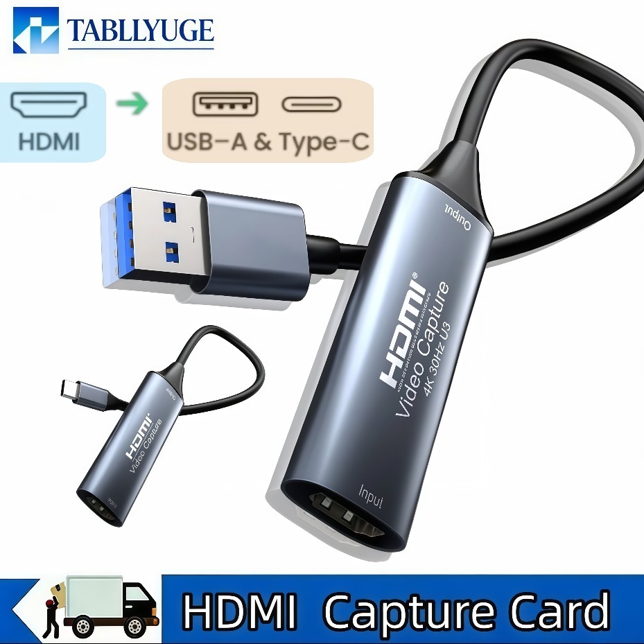 Gaming Console And Pc - USB-C 2.0/3.0 HDMI-Videoaufnahmekarte unterstützt 4K1080 HDMI