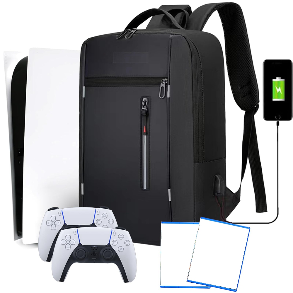 Gaming Console Bag - Multifunktionale Aufbewahrungstasche, Spielkonsolen-Rucksack für die PlayStation