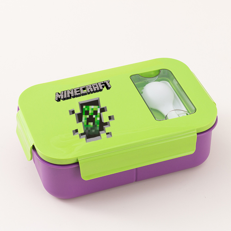 Gaming Console Minecraft - Lunchbox mit Minecraft-Motiv, tragbare Bento-Boxen, mikrowellengeeignet,