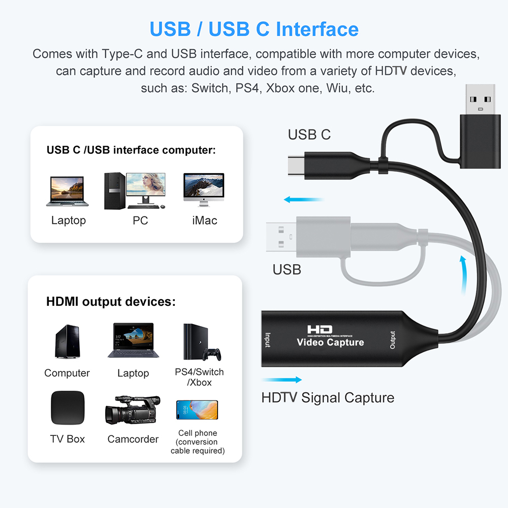 4K HDMI-kompatibel USB Video C – Gaming Console And Pc Bewertung und Preis